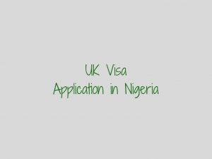 UK visa in Nigeria